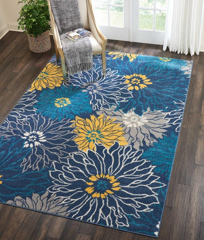 Nourison - Passion PSN17 Blue 67in x 96in Large Rug - PSN17-99446403094 veiw 2