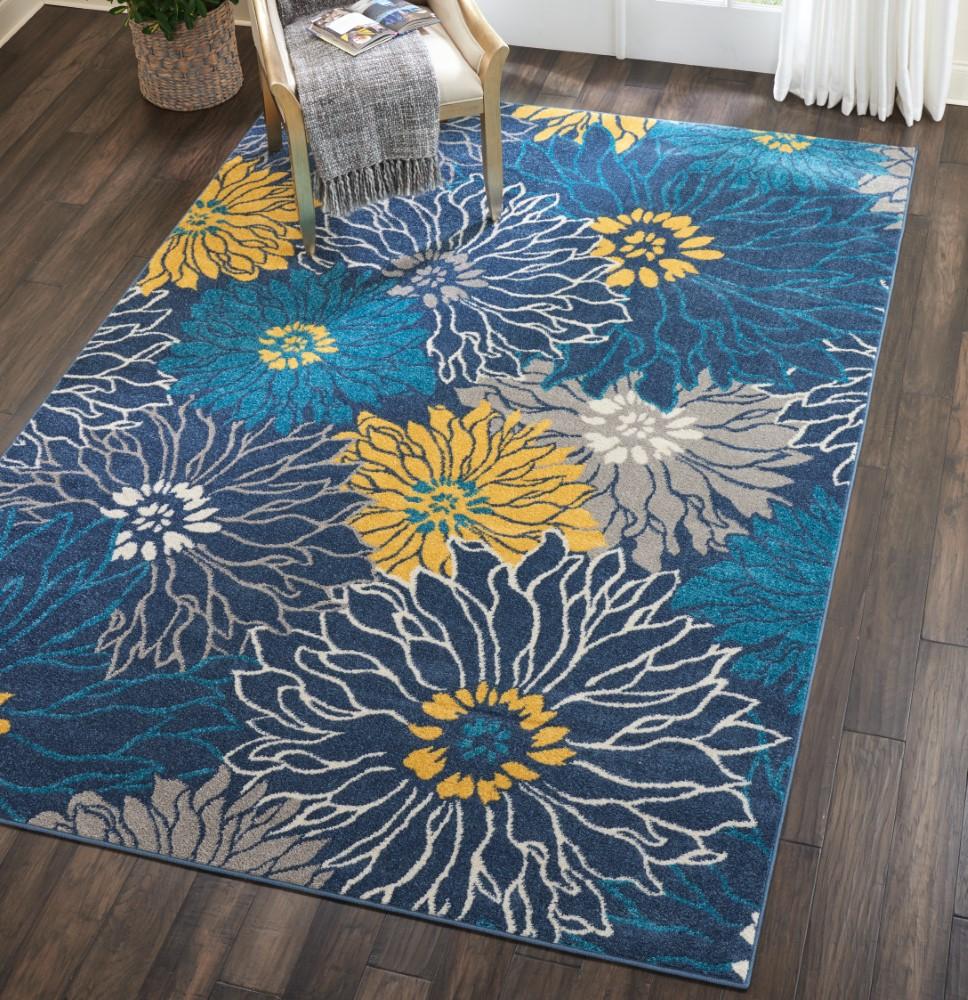 Nourison - Passion PSN17 Blue 67in x 96in Large Rug - PSN17-99446403094 veiw 3