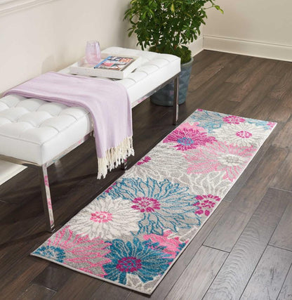 Nourison - Passion PSN17 Pink and Bone 110in x 6 Hallway Rug - PSN17-99446403131 veiw 2