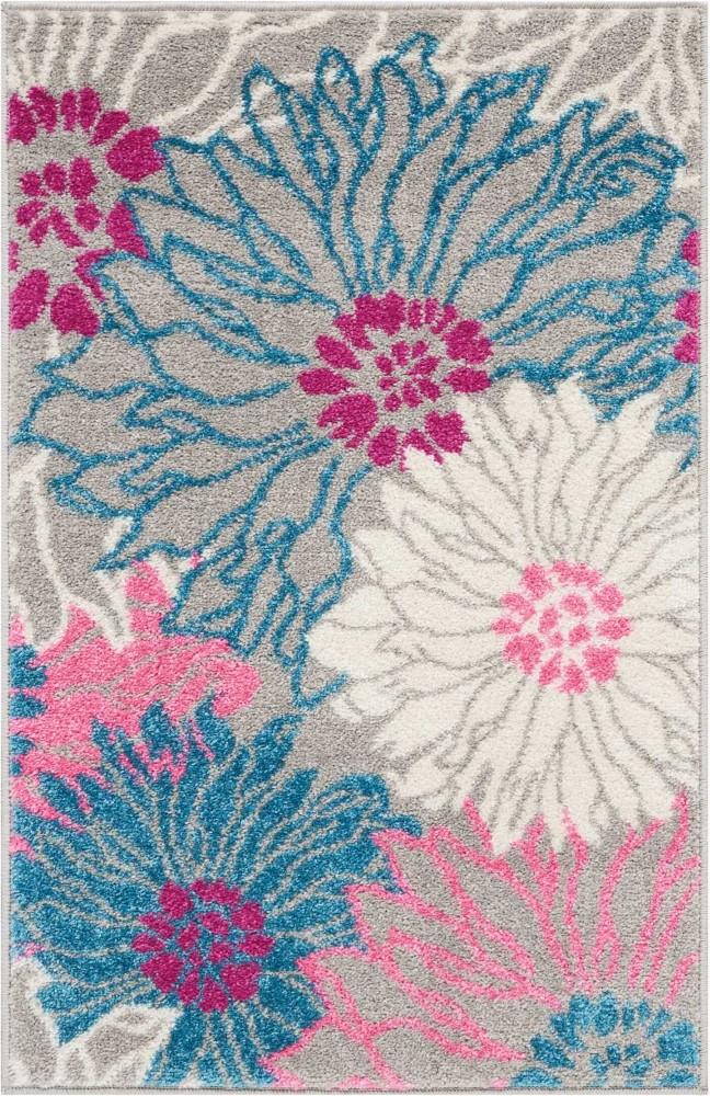 Nourison - Passion 22in x 34in Pink and Bone Small Floral Area Rug - PSN17-99446403124 veiw 1