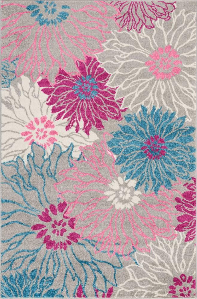 Nourison - Passion PSN17 Pink and Bone 39in x 59in Floral Area Rug - PSN17-99446403193 veiw 1
