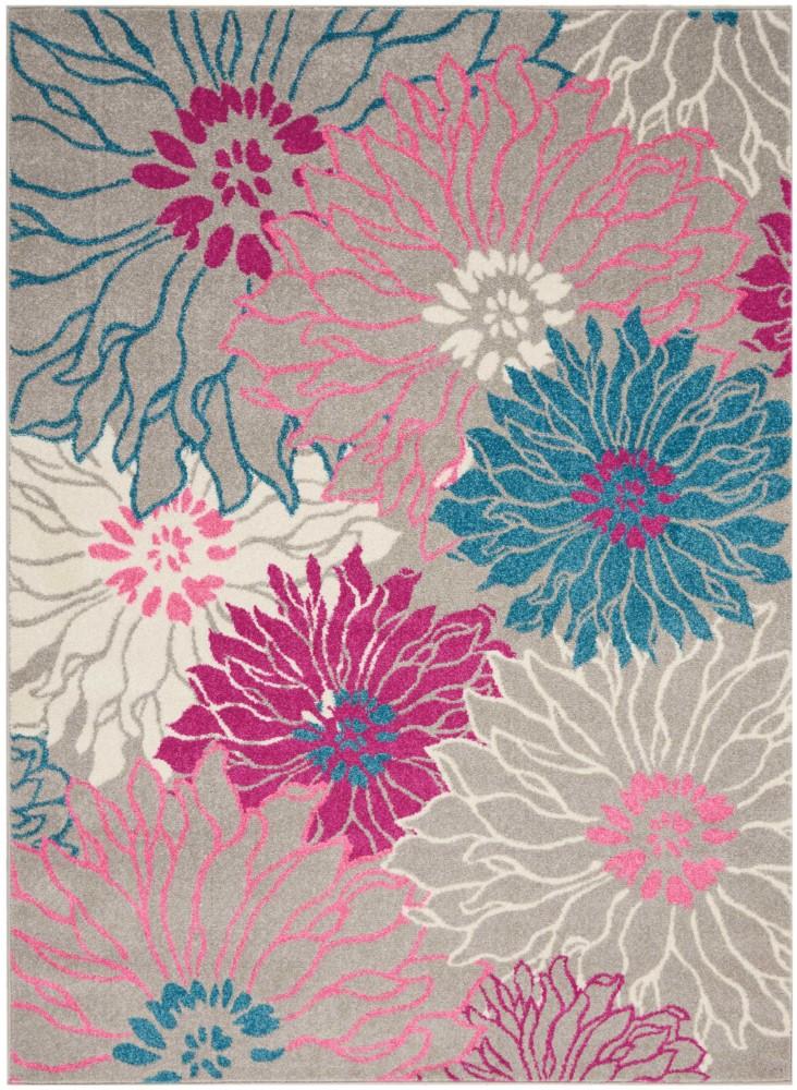 Nourison - Passion PSN17 Pink and Bone 53in x 73in Floral Area Rug - PSN17-99446403209 veiw 1