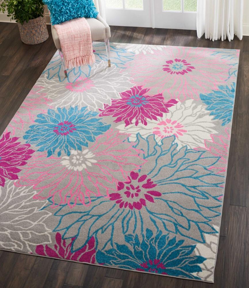 Nourison - Passion PSN17 Pink and Bone 67in x 96in Large Rug - PSN17-99446403223 veiw 2