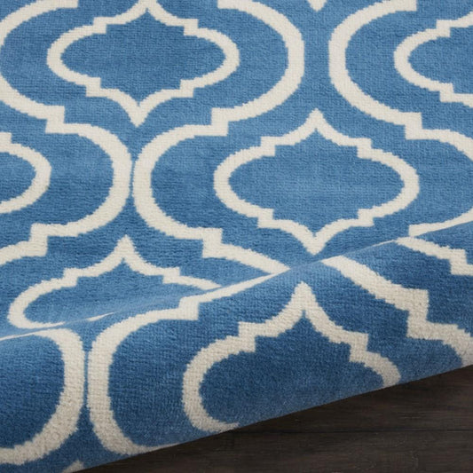 Nourison - Jubilant JUB19 Blue 23in x 73in Low-pile Hallway Rug - JUB19-99446479648 veiw 2
