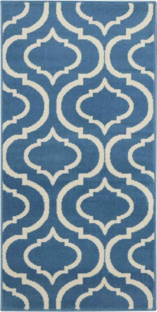 Nourison - Jubilant 2 x 4 Small Blue Trellis Area Rug - JUB19-99446479631 veiw 1