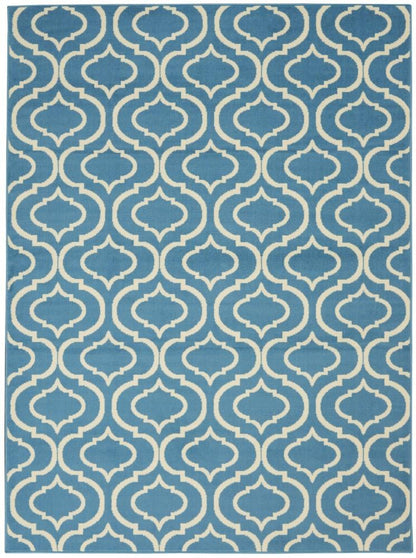 Nourison - Jubilant JUB19 Blue 4x6 Moroccan Area Rug - JUB19-99446479655 veiw 1