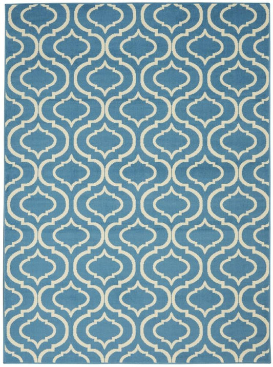 Nourison - Jubilant JUB19 Blue 4x6 Moroccan Area Rug - JUB19-99446479655 veiw 1