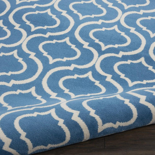 Nourison - Jubilant JUB19 Blue 53in x Round Moroccan Area Rug - JUB19-99446479662 veiw 2