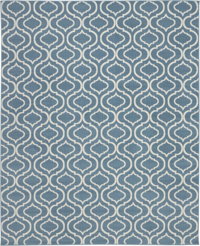 Nourison - Jubilant JUB19 Blue 86in x 12in Moroccan Area Rug - JUB19-99446818225 veiw 1