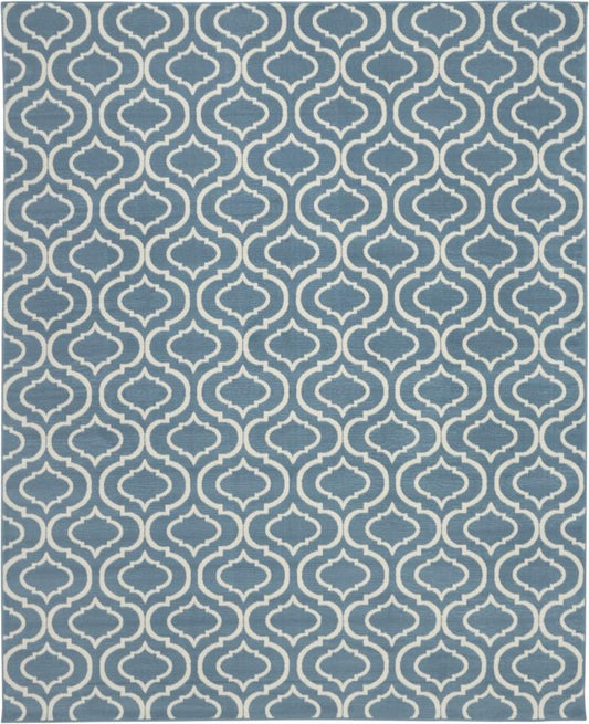 Nourison - Jubilant JUB19 Blue 86in x 12in Moroccan Area Rug - JUB19-99446818225 veiw 1