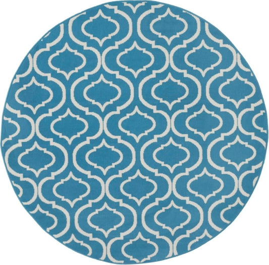 Nourison - Jubilant JUB19 Blue 8 x RND Moroccan Area Rug - JUB19-99446818218 veiw 1