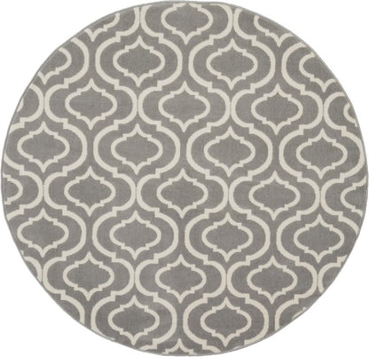 Nourison - Jubilant JUB19 Bone 53in x Round Moroccan Area Rug - JUB19-99446479754 veiw 1