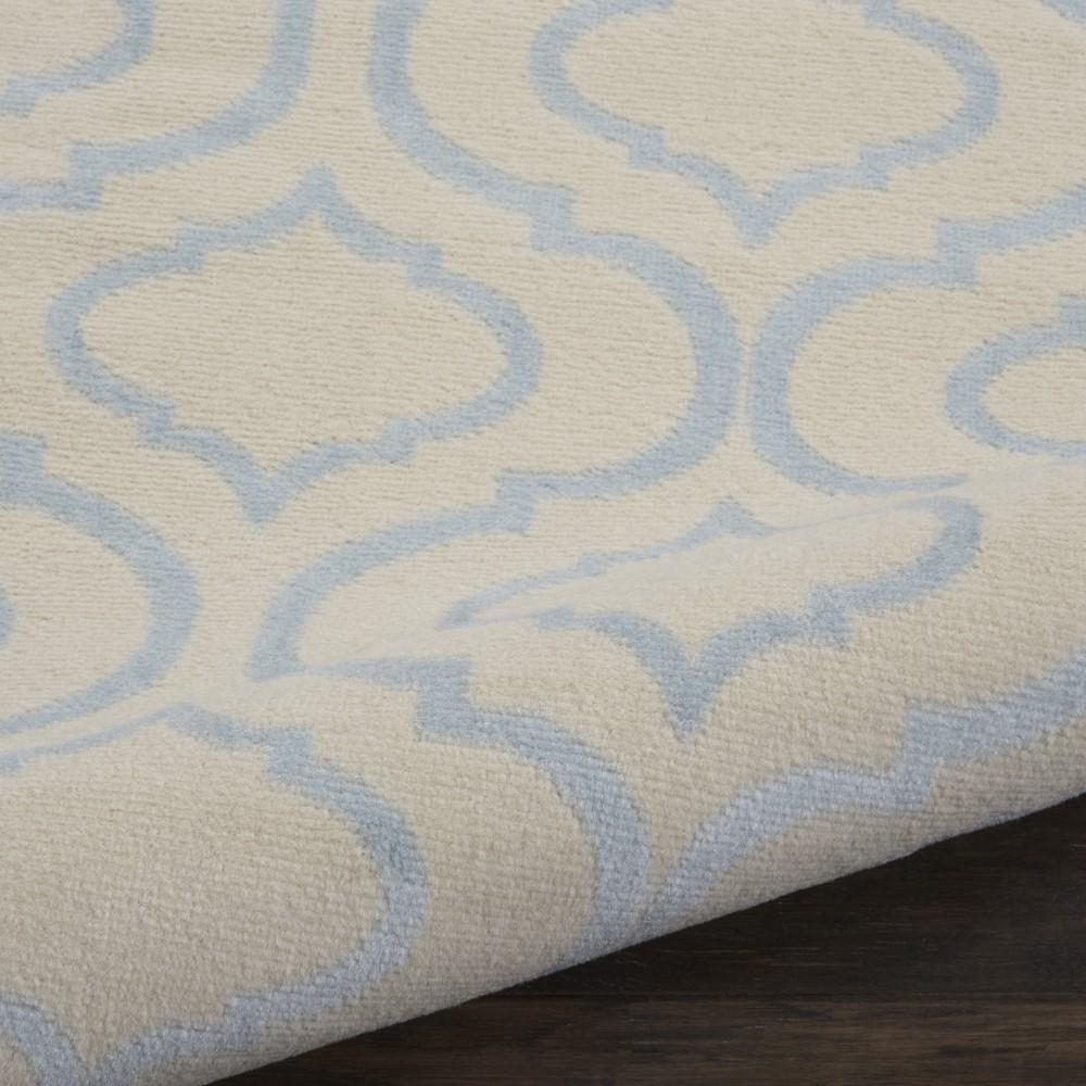 Nourison - Jubilant JUB19 White and Blue 23in x 73in Low-pile Hallway Rug - JUB19-99446479808 veiw 2
