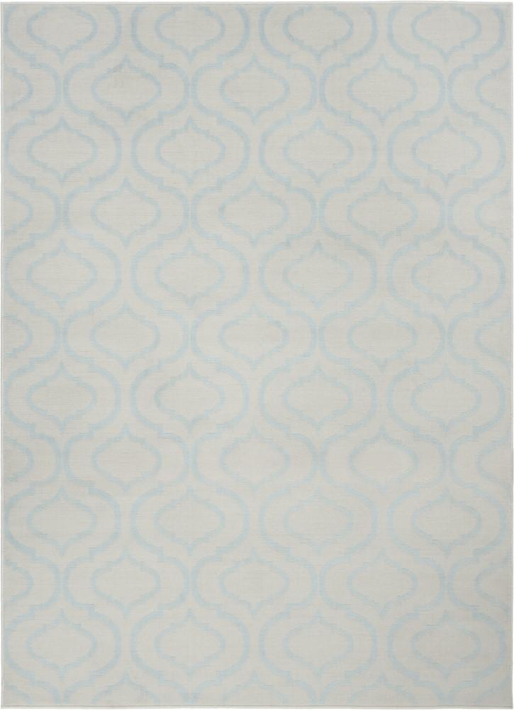 Nourison - Jubilant JUB19 White and Blue 53in x 73in Moroccan Area Rug - JUB19-99446479846 veiw 1