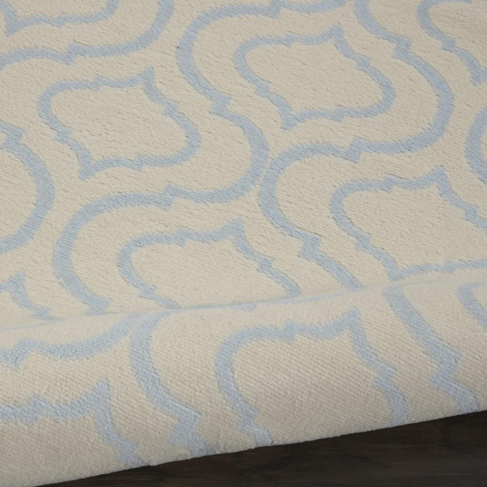 Nourison - Jubilant JUB19 White and Blue 53in x Round Moroccan Area Rug - JUB19-99446479822 veiw 2