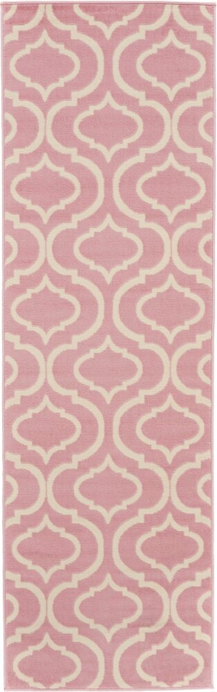 Nourison - Jubilant JUB19 Pink 23in x 73in Low-pile Hallway Rug - JUB19-99446479891 veiw 1