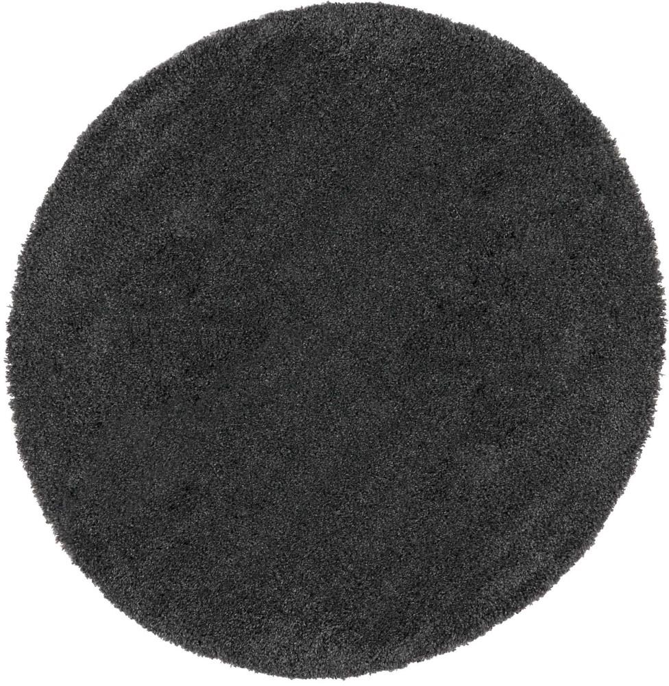 Nourison - Malibu Shag MSG01 Dark Grey 4 x Round Area Rug - MSG01-99446397645_CLOSEOUT veiw 1