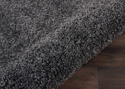 Nourison - Malibu Shag MSG01 Dark Grey 4 x Round Area Rug - MSG01-99446397645_CLOSEOUT veiw 2