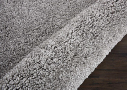 Nourison - Malibu Shag MSG01 Silver Grey 22in x 910in Hallway Rug - MSG01-99446397416_CLOSEOUT veiw 2