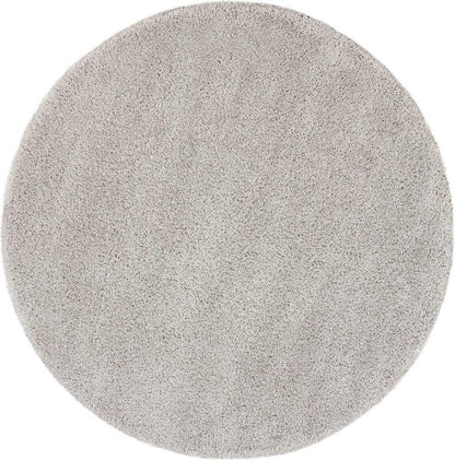 Nourison - Malibu Shag MSG01 Silver Grey 710in x Round Large Rug - MSG01-99446397539_CLOSEOUT veiw 1