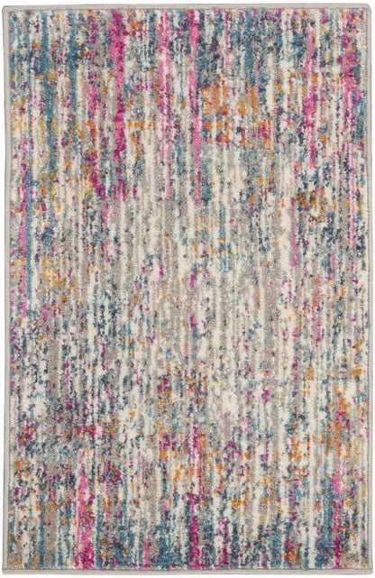 Nourison - Passion 110in x 210in Ivory Multicolor Area Rug - PSN09-99446779601 veiw 1