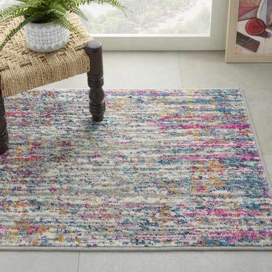 Nourison - Passion 110in x 210in Ivory Multicolor Area Rug - PSN09-99446779601 veiw 2