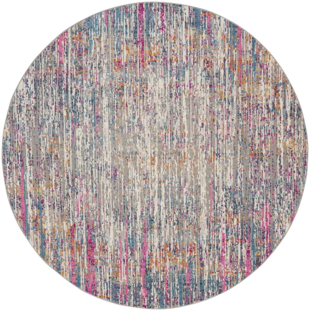 Nourison - Passion 4 x Round Ivory Multicolor Area Rug - PSN09-99446779762 veiw 1