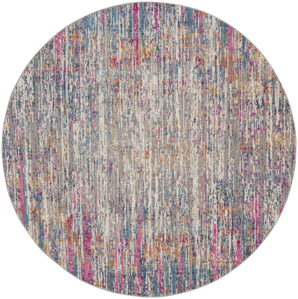 Nourison - Passion 8 x Round Ivory Multicolor Area Rug - PSN09-99446779779 veiw 1