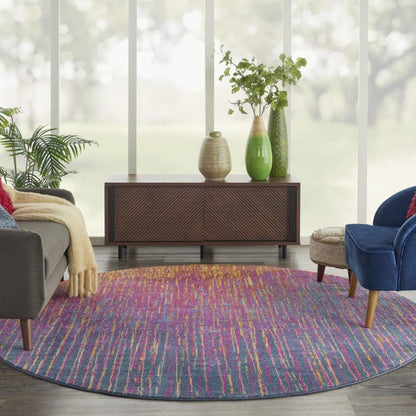 Nourison - Passion PSN09 Multicolor 8 x Round Colorful Area Rug - PSN09-99446002952 veiw 2