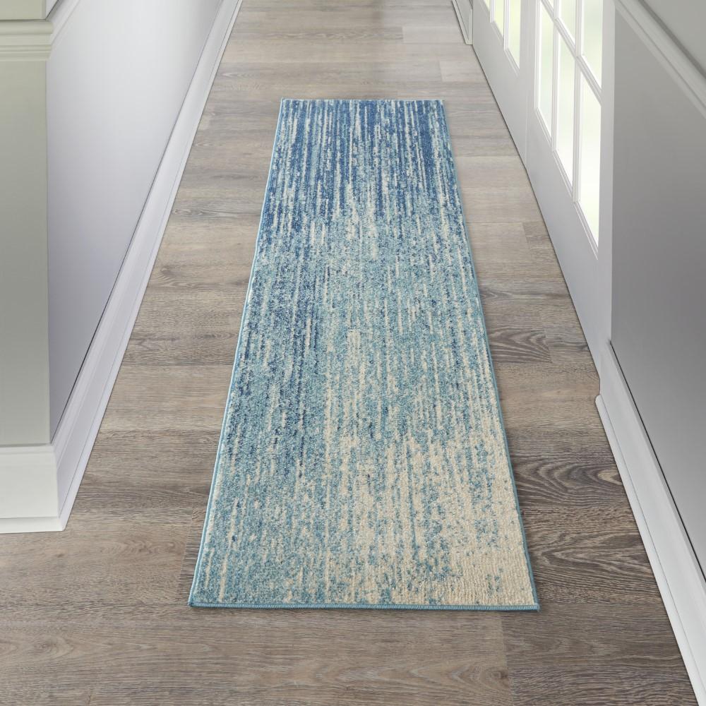 Nourison - Passion 22in x 76in Navy Light Blue Area Rug - PSN09-99446735423 veiw 2