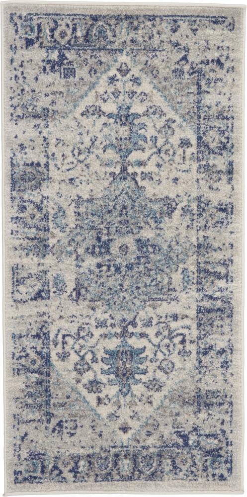 Nourison - Tranquil 2x4 Navy Blue and White Persian Small Rug - TRA06-99446485502 veiw 1