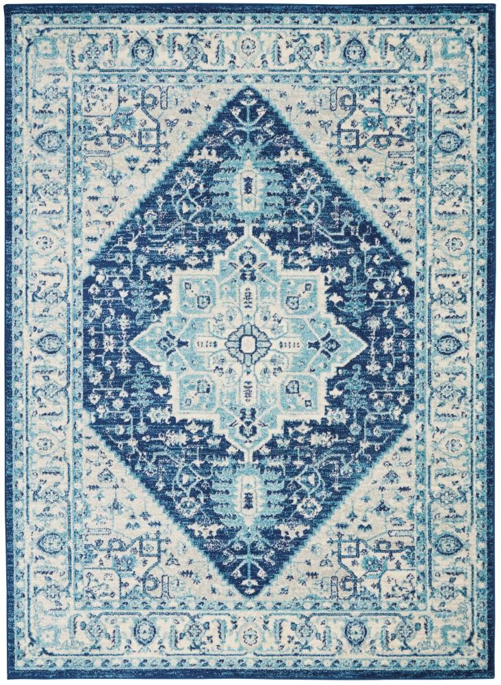 Nourison - Tranquil TRA06 Blue and White 6x9 Persian Area Rug - TRA06-99446485298 veiw 1
