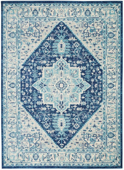 Nourison - Tranquil TRA06 Blue and White 6x9 Persian Area Rug - TRA06-99446485298 veiw 1