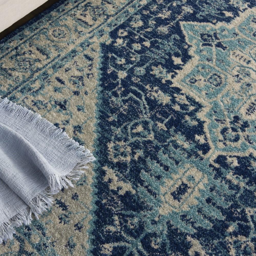Nourison - Tranquil TRA06 Blue and White 6x9 Persian Area Rug - TRA06-99446485298 veiw 3