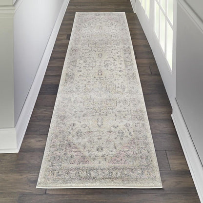 Nourison - Tranquil TRA06 Pink and Beige 23in x 73in Hallway Rug - TRA06-99446485427 veiw 2