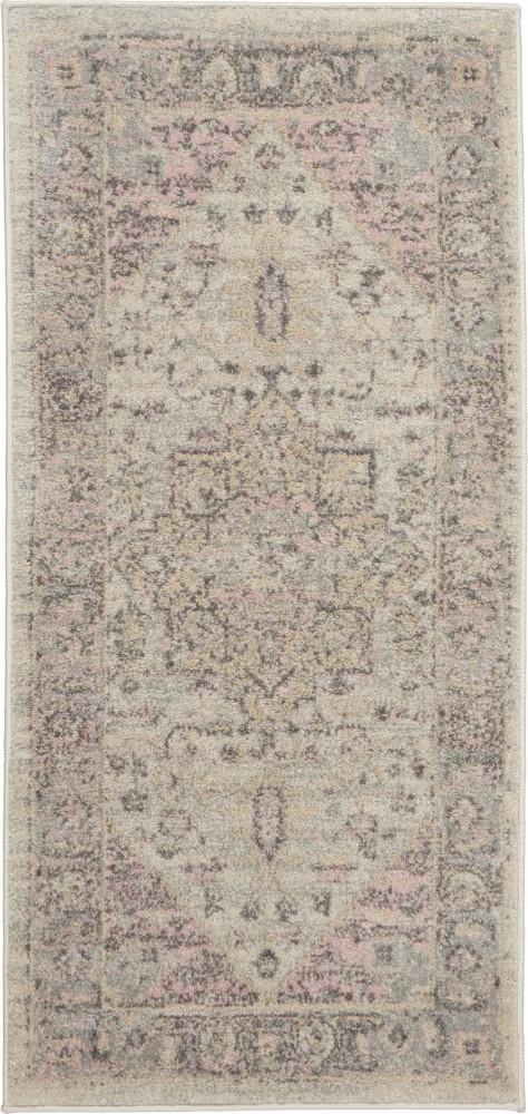 Nourison - Tranquil 2x4 Pink and Beige Kashan Small Rug - TRA06-99446485403 veiw 1