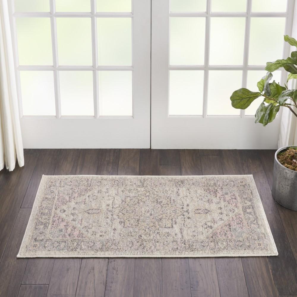 Nourison - Tranquil 2x4 Pink and Beige Kashan Small Rug - TRA06-99446485403 veiw 3