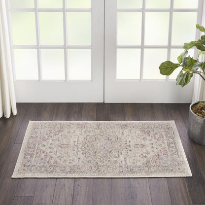Nourison - Tranquil 2x4 Pink and Beige Kashan Small Rug - TRA06-99446485403 veiw 3