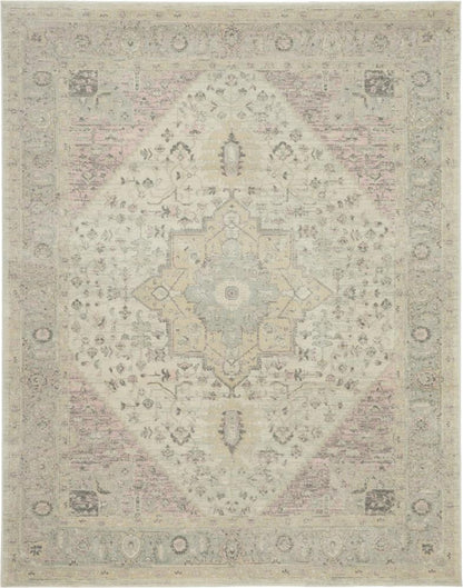Nourison - Tranquil TRA06 Pink and Beige 8x10 Large Rug - TRA06-99446485472 veiw 1