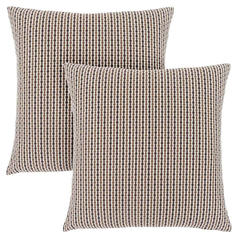 Monarch Specialties - Pillows, (Set of 2) 18 X 18 Square, Insert Included, Decorative Throw, Accent, Sofa, Couch, Bedroom, Polyester, Hypoallergenic, Brown, Modern - I-9239 veiw 1