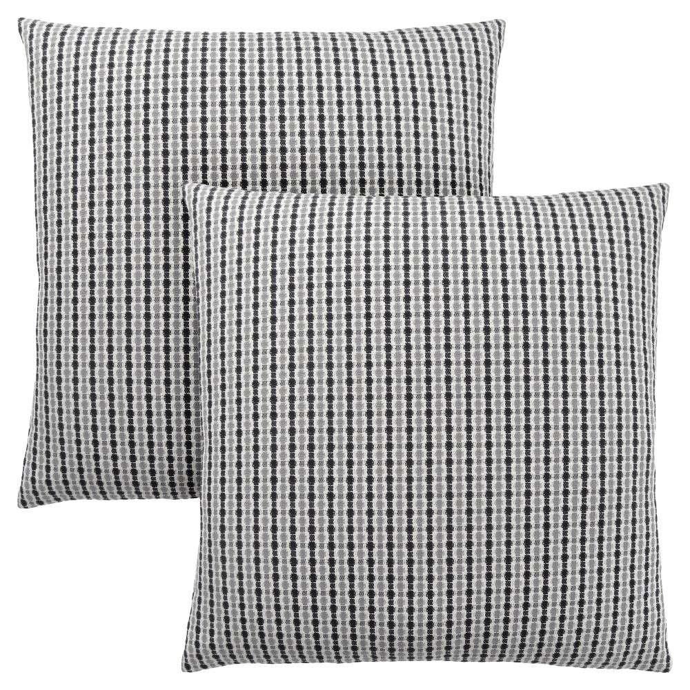 Monarch Specialties - Pillows, (Set of 2) 18 X 18 Square, Insert Included, Decorative Throw, Accent, Sofa, Couch, Bedroom, Polyester, Hypoallergenic, Grey, Black, Modern - I-9237 veiw 1