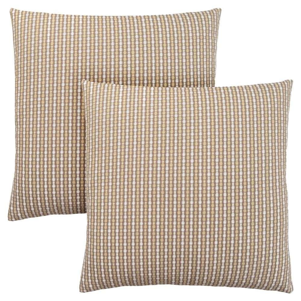 Monarch Specialties - Pillows, (Set of 2) 18 X 18 Square, Insert Included, Decorative Throw, Accent, Sofa, Couch, Bedroom, Polyester, Hypoallergenic, Brown, Modern - I-9229 veiw 1