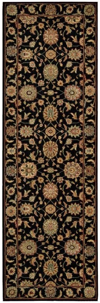 Nourison - Living Treasures LI05 Black 26in x 8 Hallway Rug - LI05-99446668752_CLOSEOUT veiw 1