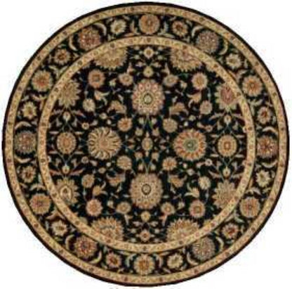 Nourison - Living Treasures LI05 Black 510in x Round Area Rug - LI05-99446673435_CLOSEOUT veiw 1