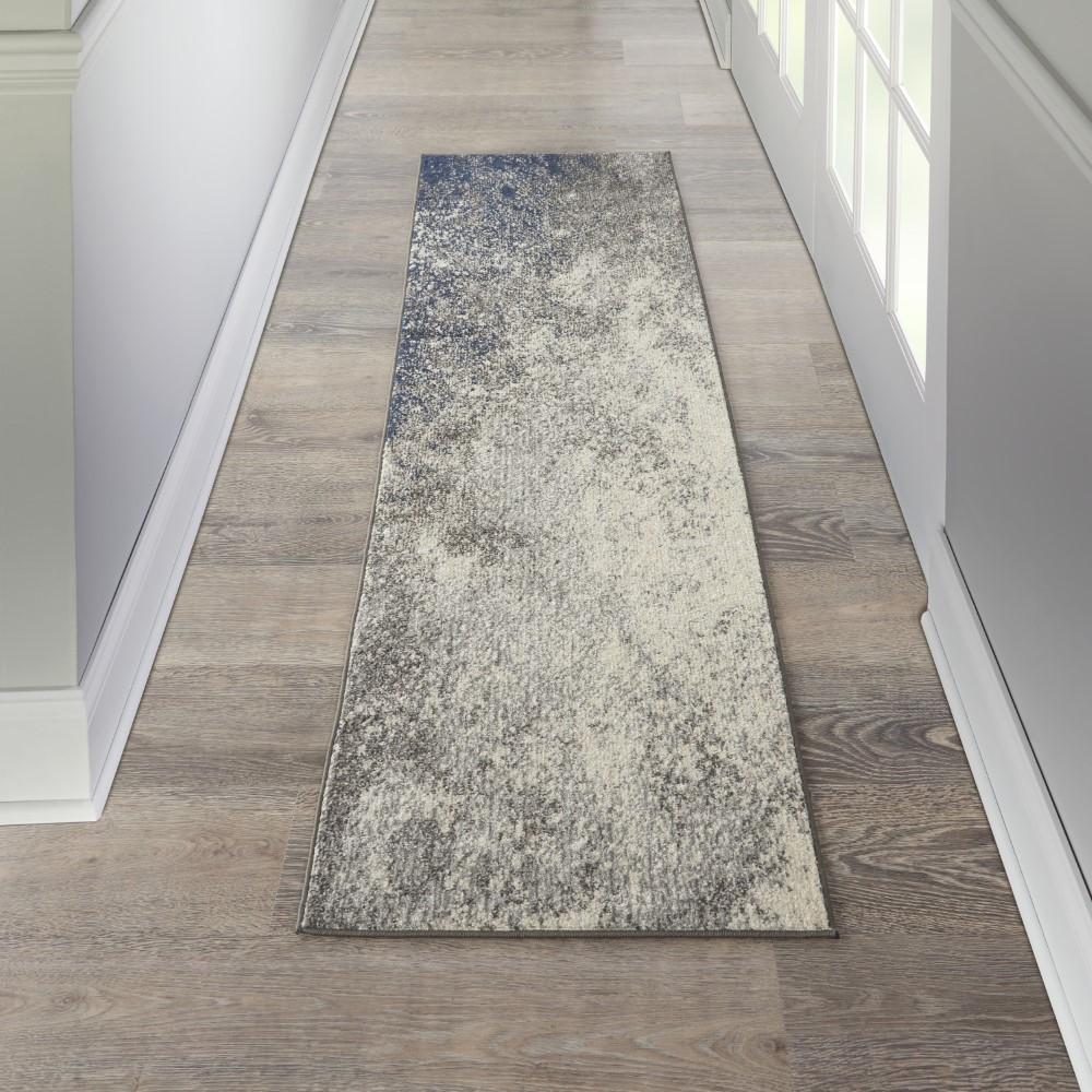 Nourison - Passion 22in x 76in Charcoal and Ivory Area Rug - PSN10-99446734419 veiw 2