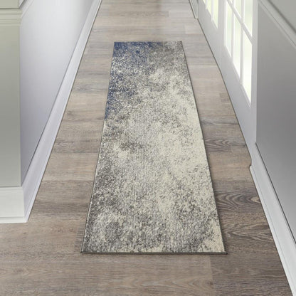 Nourison - Passion 22in x 76in Charcoal and Ivory Area Rug - PSN10-99446734419 veiw 2