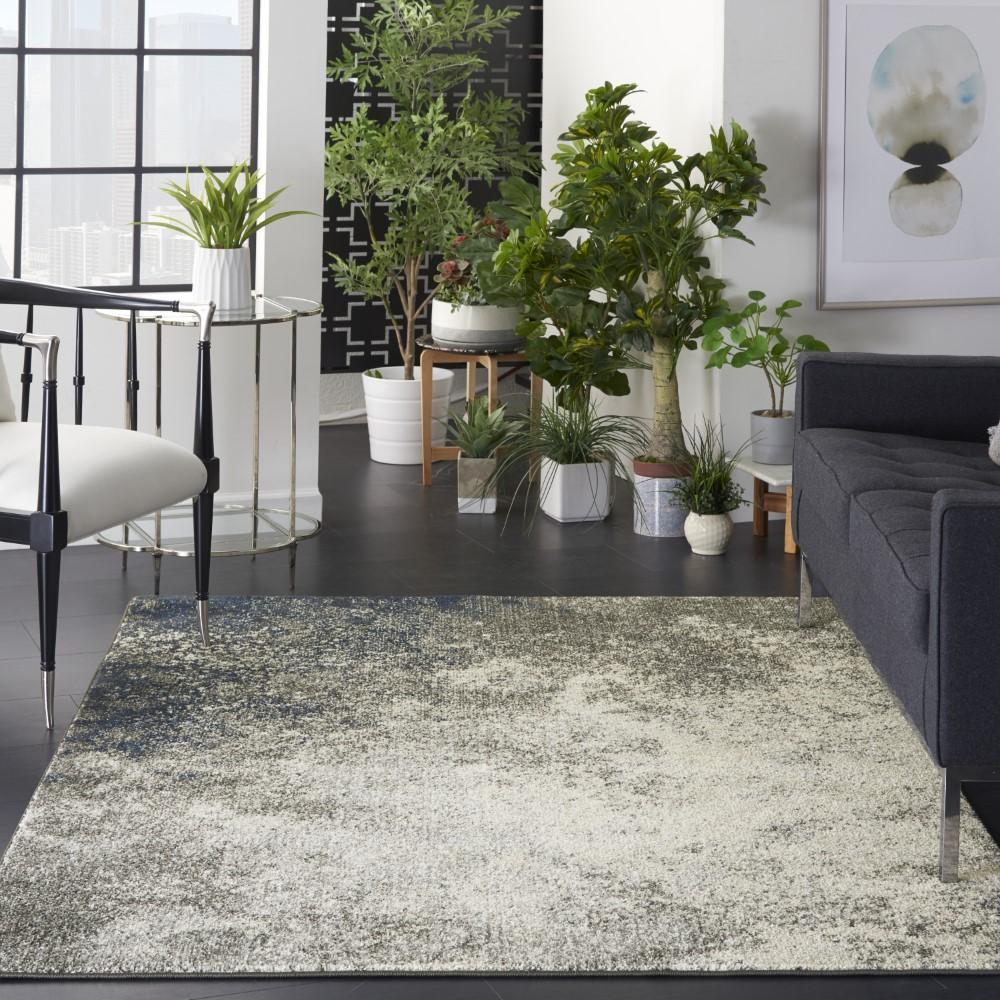 Nourison - Passion 39in x 59in Charcoal and Ivory Area Rug - PSN10-99446734426 veiw 2