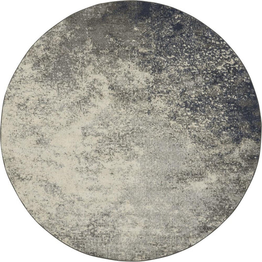Nourison - Passion 8 x Round Charcoal and Ivory Area Rug - PSN10-99446734518 veiw 1