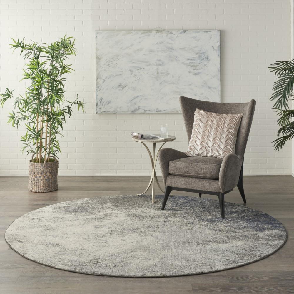 Nourison - Passion 8 x Round Charcoal and Ivory Area Rug - PSN10-99446734518 veiw 2