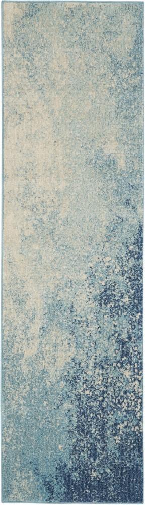 Nourison - Passion 22in x 76in Navy Light Blue Area Rug - PSN10-99446735430 veiw 1